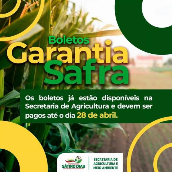 Garantia Safra em Satiro Dias 
